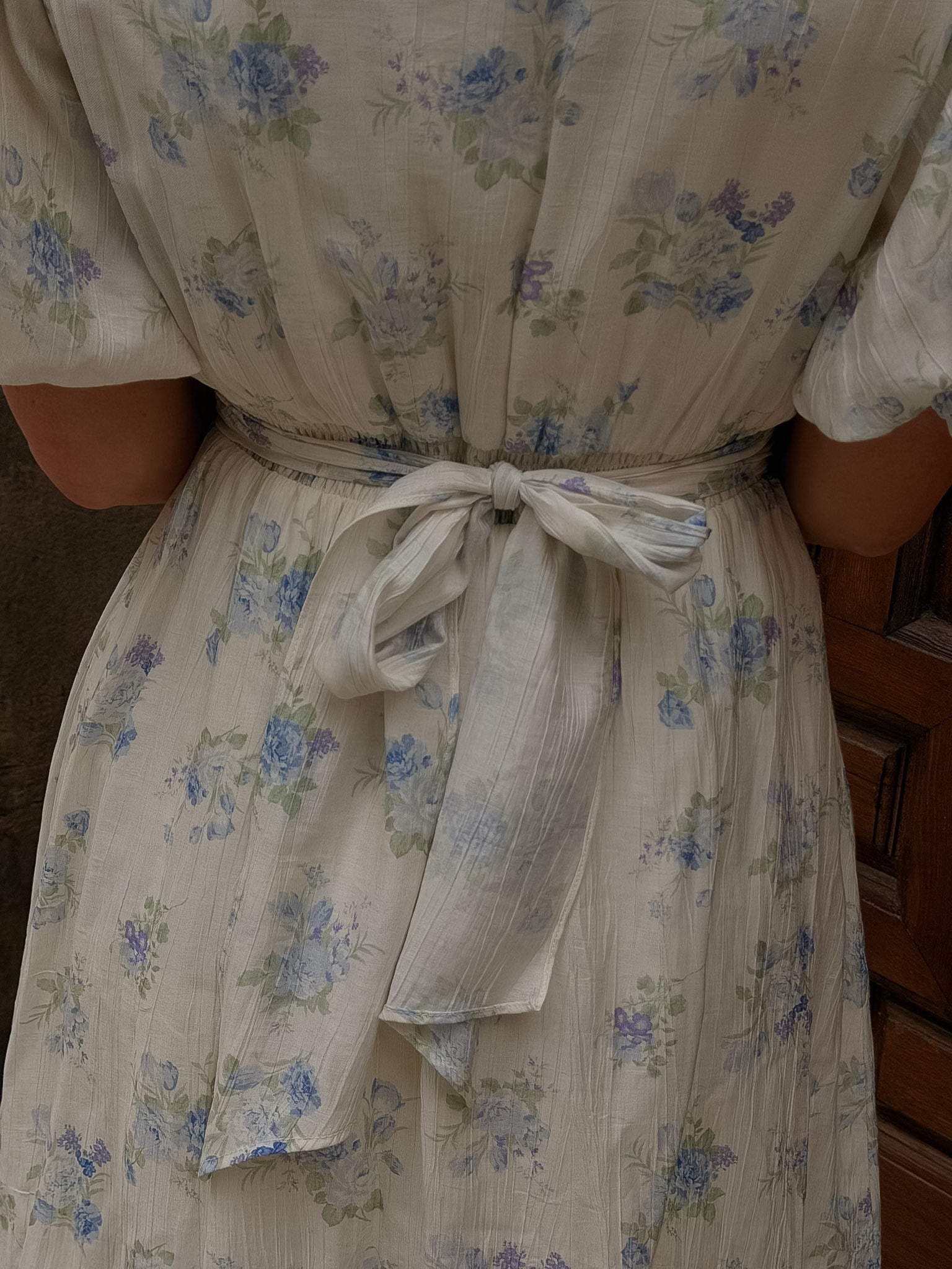 VMBELLA SHORT DRESS - Blue Bella Flower